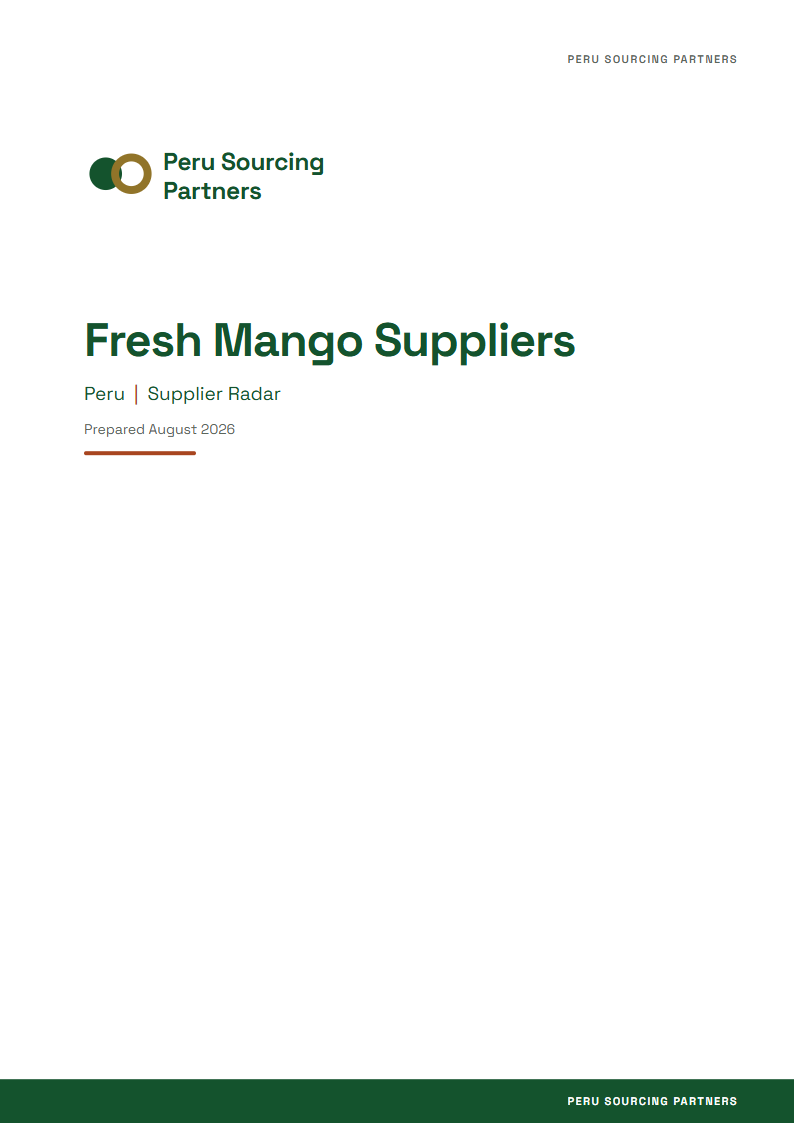 Peru Fresh Mango Suppliers Radar cover